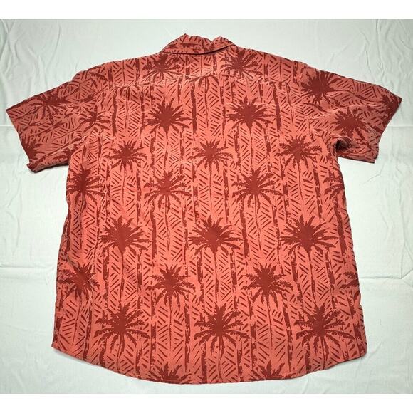 Columbia Men's Short Sleeve Button Up Red/Pink Hawaiian Shirt - Size XL - Picture 2 of 3